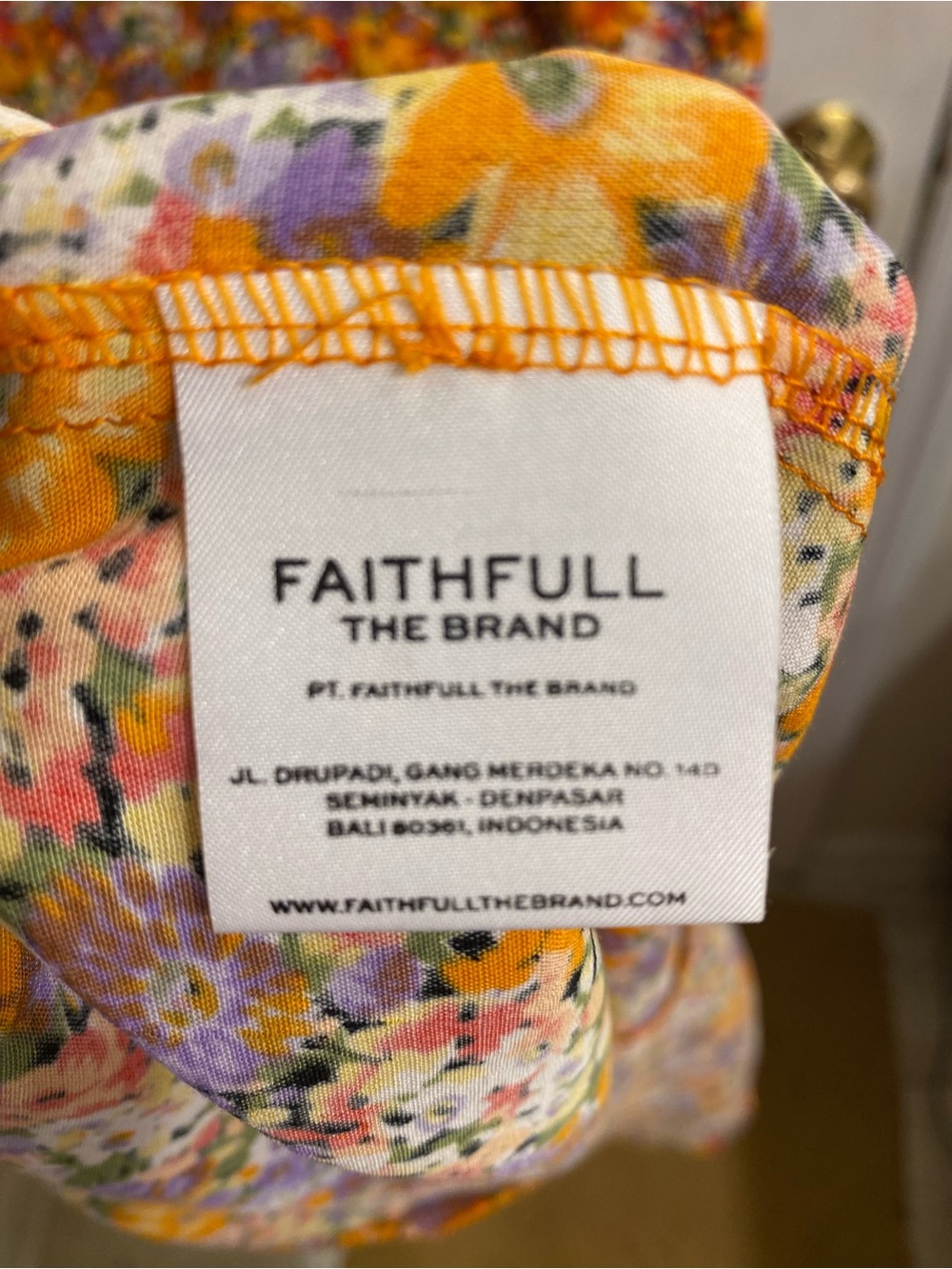 FAITHFULL THE BRAND FLOWY MIDI DRESS V-NECK FEMININE PRAIRIE ROMANTIC SIZE 6 MED - Picture 13 of 16